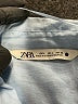 Zara Blue 3/4 Sleeve Button-Down Shirt Size L - photo 7