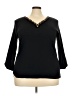 Rafaella 100% Cotton Black 3/4 Sleeve Blouse Size 2X - photo 1