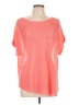 Eileen Fisher 100% Linen Orange Short Sleeve T-Shirt Size L - photo 1