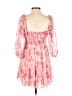 Hello Molly 100% Polyester Paisley Floral Pink Cocktail Dress Size 4 - photo 2