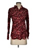 Equipment Animal Print Red Long Sleeve Blouse Size S - photo 1