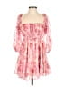 Hello Molly 100% Polyester Paisley Floral Pink Cocktail Dress Size 4 - photo 1