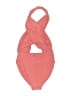 Norma Kamali Solid Pink One Piece Swimsuit Size XL - photo 2