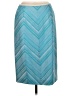 Escada Chevron-herringbone Teal Formal Skirt Size EU 38 / US 8 - photo 1