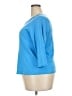 Rafaella 100% Cotton Blue 3/4 Sleeve Top Size 2X - photo 5