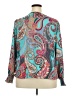 Shein Curve 100% Polyester Paisley Teal Long Sleeve Blouse Size 18 Plus (3) - photo 2