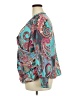 Shein Curve 100% Polyester Paisley Teal Long Sleeve Blouse Size 18 Plus (3) - photo 5
