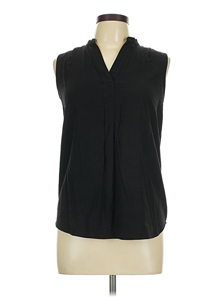 Pre-owned M&s Collection Sleeveless Blouse In Black