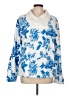Dudley Stephens 100% Polyester Floral Blue Pullover Sweater Size L - photo 1
