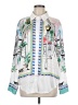 Unbranded 100% Polyester Print White Long Sleeve Blouse Size M - photo 1