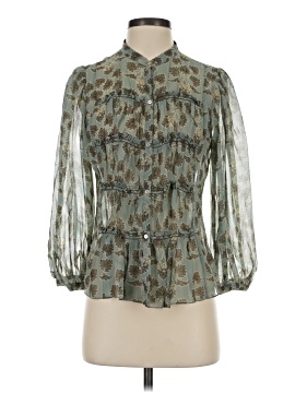 Max Studio 3/4 Sleeve Silk Top