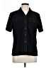 Allison Daley Black Short Sleeve Blouse Size 10 Petite - photo 1