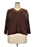 Assorted Brands 100% Cotton Brown 3/4 Sleeve Top Size 2X - photo 1