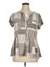 Dana Buchman Gray Short Sleeve Blouse Size XL - photo 1