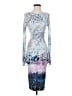 BCBGMAXAZRIA Graphic Silver Cocktail Dress Size XXS - photo 1