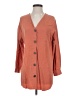 Soft Surroundings Orange 3/4 Sleeve Button-Down Shirt Size S - photo 1