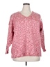 Assorted Brands Tweed Marled Ombre Solid Pink Pullover Sweater Size 26 - photo 1