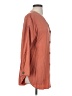 Soft Surroundings Orange 3/4 Sleeve Button-Down Shirt Size S - photo 4