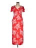 Bravissimo 100% Viscose Tropical Red Casual Dress Size 12 - photo 1