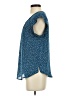 Alice Blue 100% Polyester Stars Blue Short Sleeve Blouse Size S - photo 5