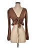 Shein Brown Long Sleeve Blouse Size 4 - photo 1