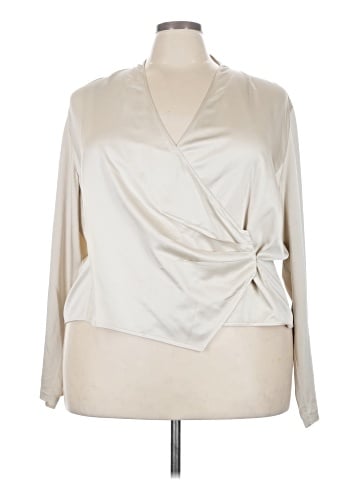 Linda Allard Ellen Tracy Long Sleeve Silk Top (view 1)