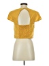 Forever 21 100% Polyester Yellow Short Sleeve Top Size M - photo 2