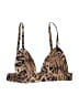 Klesis 100% Polyester Animal Print Brown Swimsuit Top Size M - photo 1