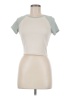 Shein Ivory Short Sleeve Turtleneck Size M - photo 1