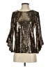 Kasper Metallic Gold 3/4 Sleeve Blouse Size XS - photo 1