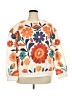 Unbranded 100% Polyester Floral White Pullover Sweater Size 4X - photo 1