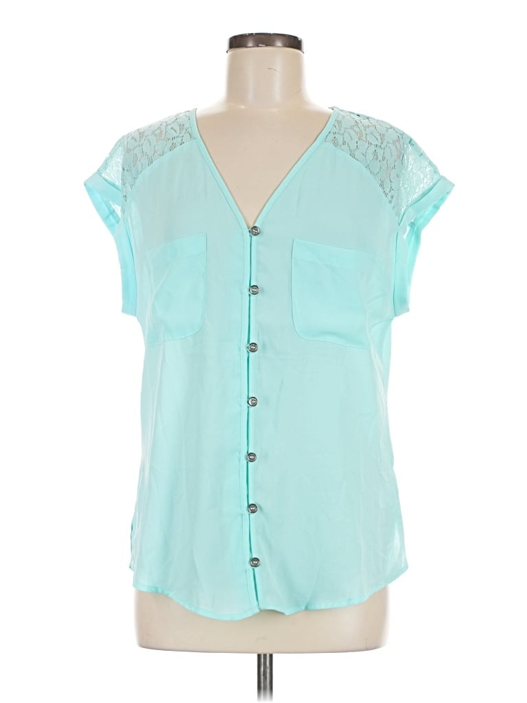 Maurices Short Sleeve Blouse In Teal