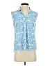 Eddie Bauer Blue Sleeveless Button-Down Shirt Size S - photo 1