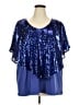 Roaman's Blue Short Sleeve Blouse Size 22 (1X) - photo 1