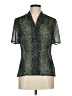 East5th 100% Polyester Green Short Sleeve Blouse Size 6 - photo 1