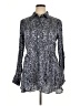Cino 100% Viscose Paisley Silver Long Sleeve Blouse Size XL - photo 1