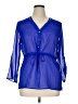 Charlotte Russe Blue 3/4 Sleeve Blouse Size XL - photo 1
