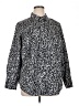 Talbots Print Black Long Sleeve Button-Down Shirt Size 16 - photo 1