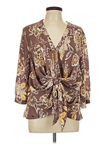 7th Avenue Design Studio New York & Company 3/4 Sleeve Blouse (view 1)