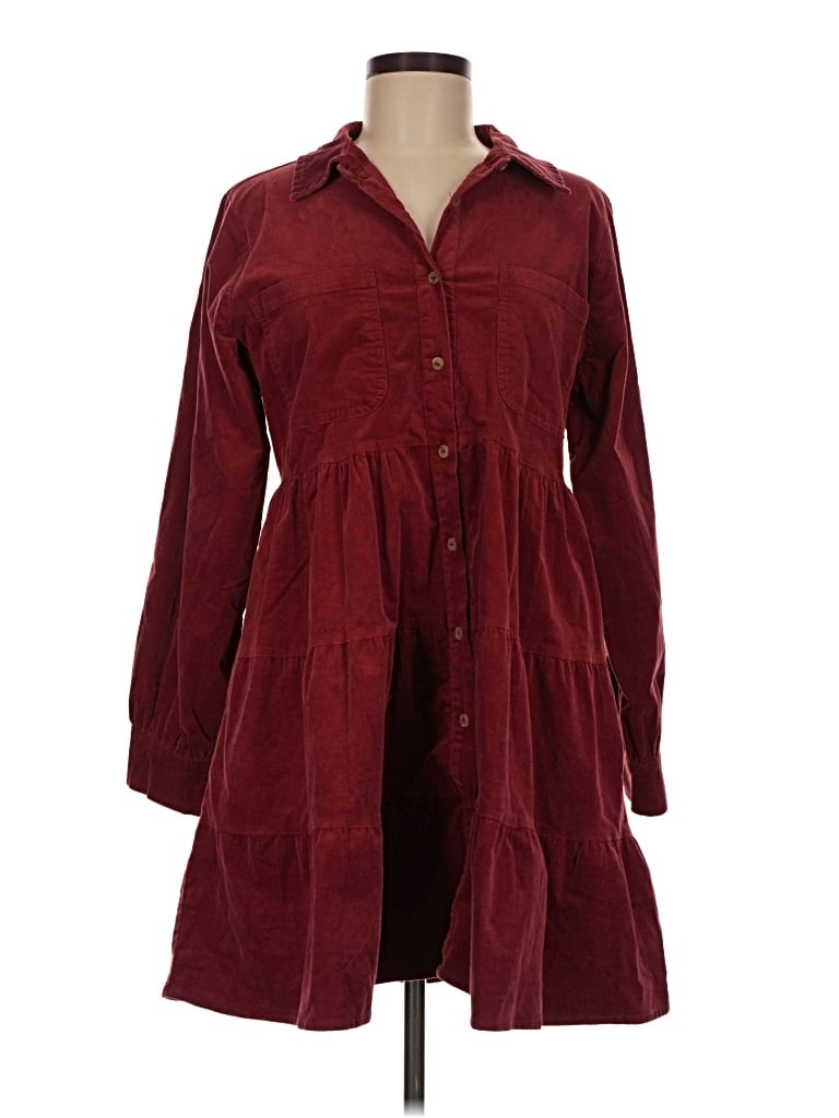 Pre-owned Jodifl Casual Dress In Burgundy