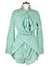 Free People 100% Cotton Stripes Green Romper Size XL (estimated) - photo 1