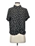 W5 100% Polyester Polka Dots Black Short Sleeve Blouse Size S - photo 1