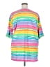 Assorted Brands Stripes Silver Short Sleeve T-Shirt Size 22 - photo 2