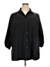 Assorted Brands Black 3/4 Sleeve Button-Down Shirt Size 2X - photo 1