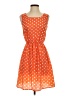 Assorted Brands 100% Polyester Polka Dots Orange Casual Dress Size S - photo 1