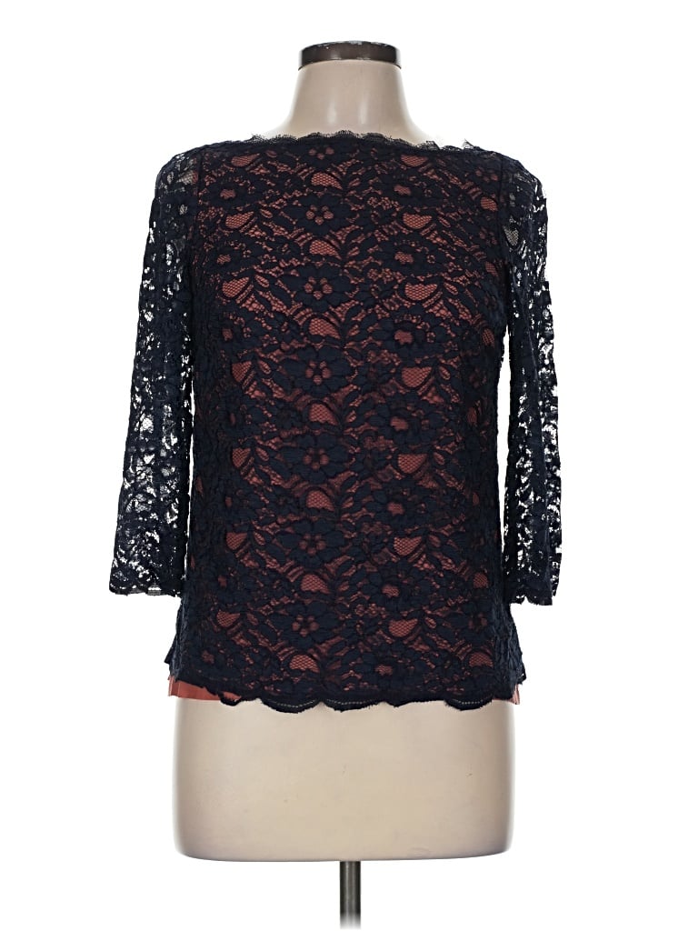 Pre-owned Boden 3/4 Sleeve Top Black Boatneck Tops