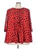 Jessica London 100% Polyester Red 3/4 Sleeve Blouse Size 22 - photo 1