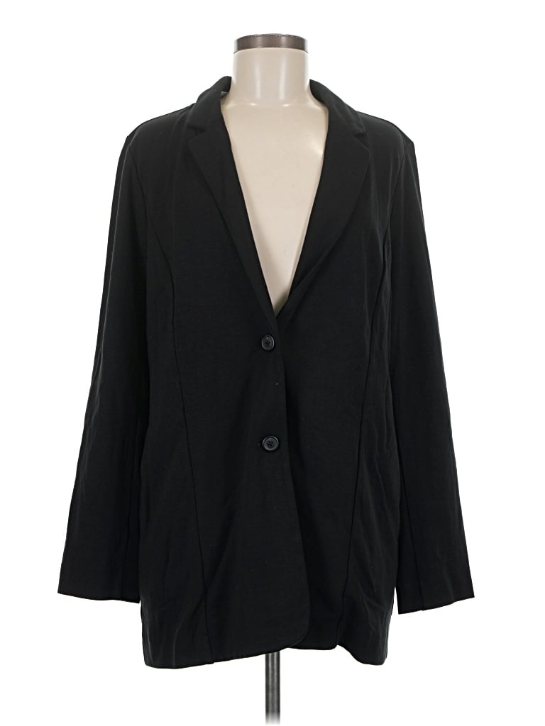 Pre-owned Jjill Blazer Jacket In Black