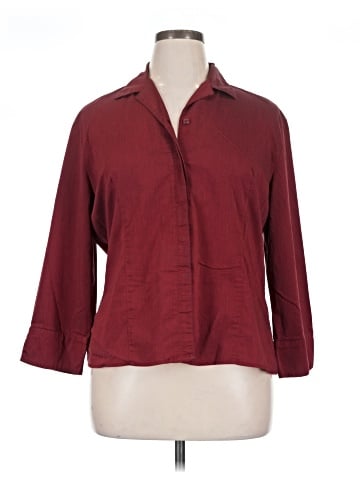 Kathie Lee 3/4 Sleeve Button-Down Shirt (view 1)
