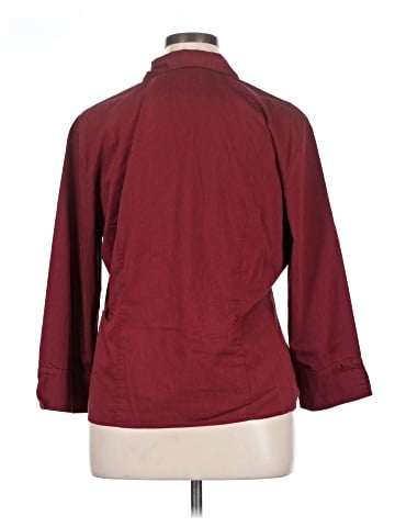 Kathie Lee 3/4 Sleeve Button-Down Shirt (view 2)